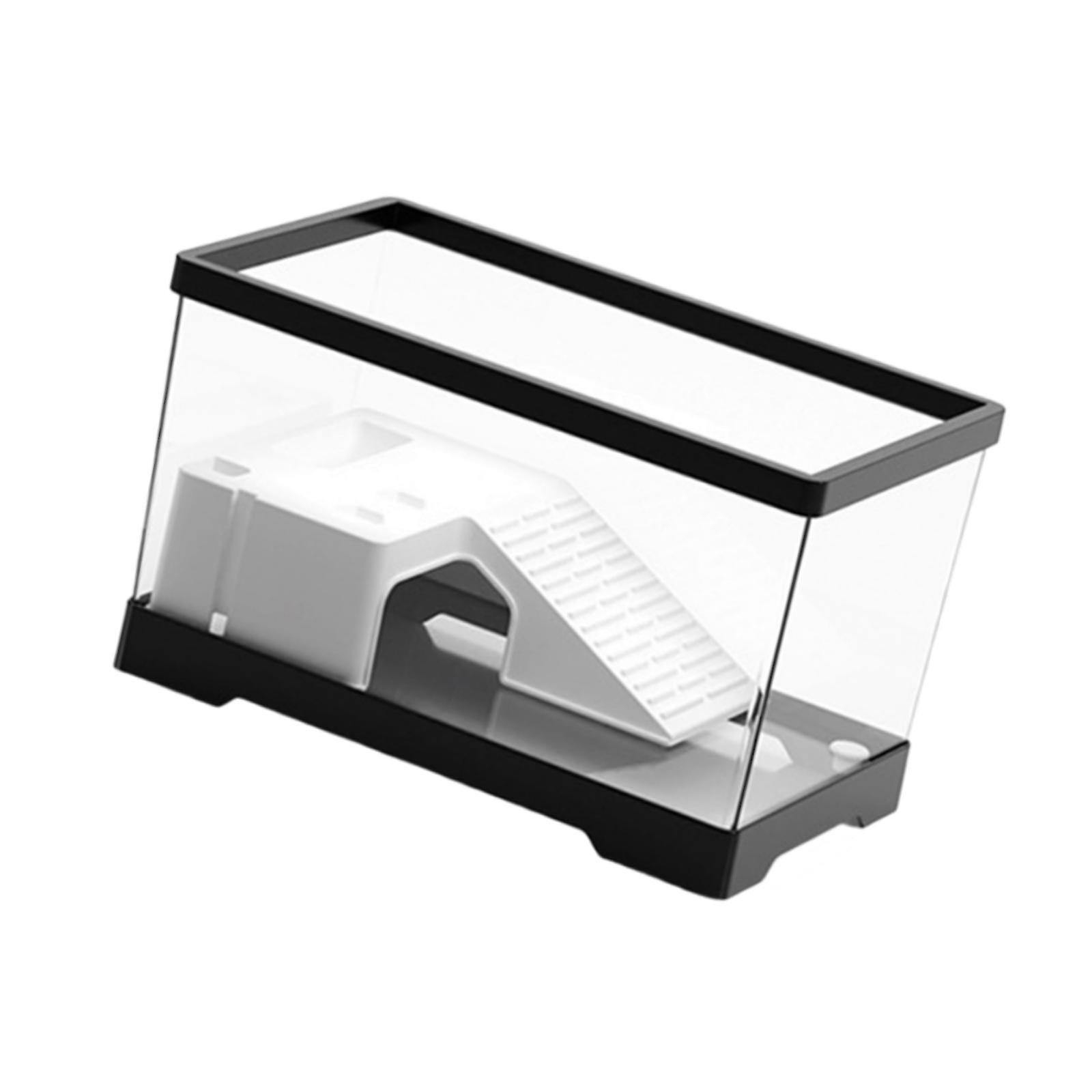 タートルタンク底排水テラピントータスエンクロージャースターター屋内装飾ミディアムブラック