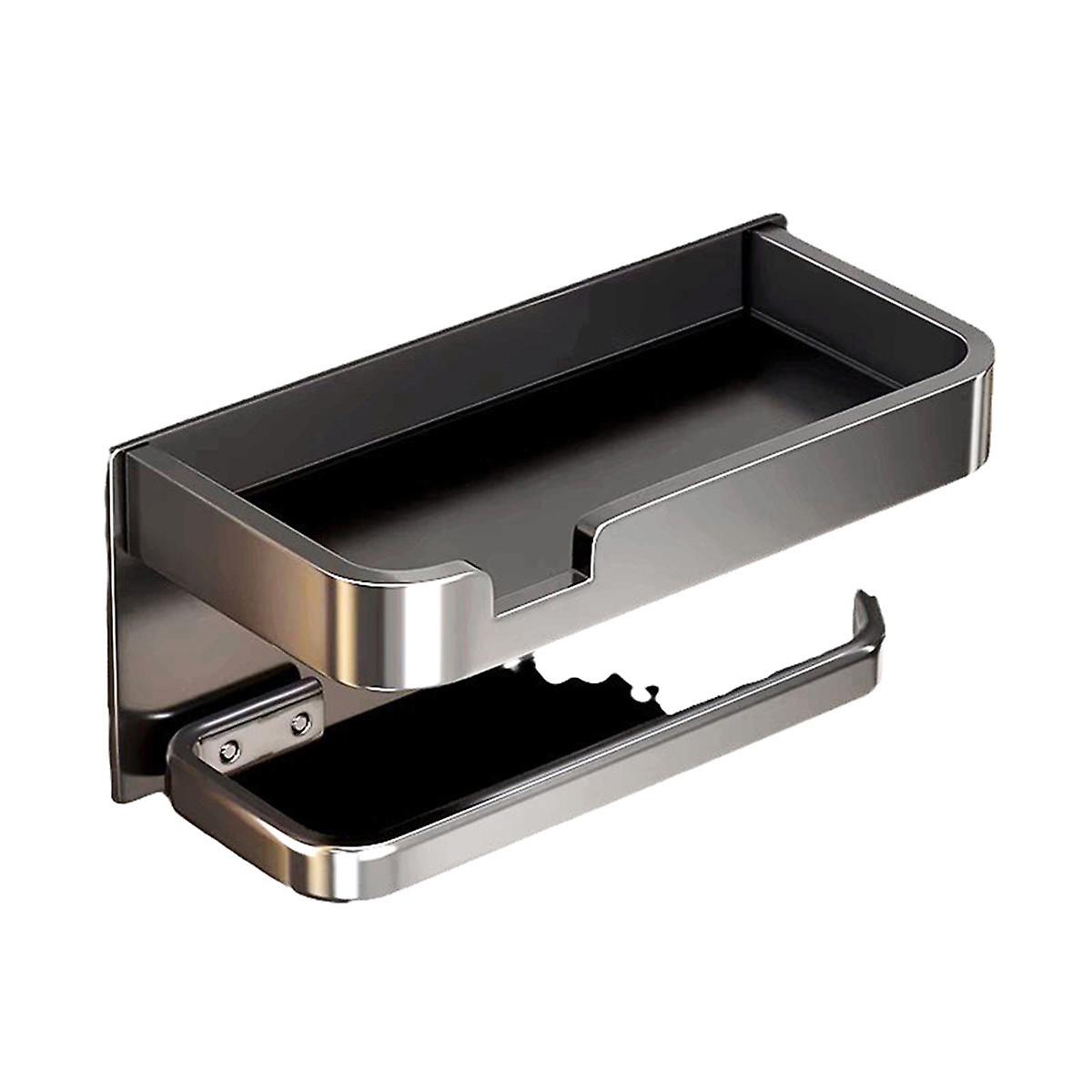 壁掛けトイレットペーパーホルダー バスルーム用ローリングペーパーオーガナイザー ウォールシェルフ ナプキンロール トイレットペーパー タオルホルダー