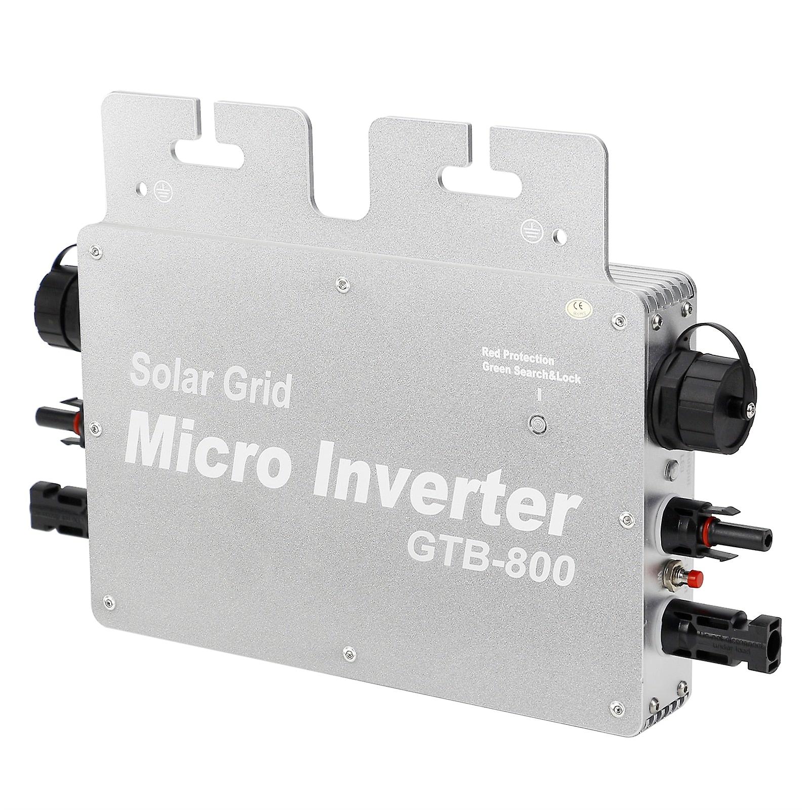 800W Grid Tie Micro Solar Inverter 230vac Micro Inverter Mppt Operating 20-50v With Wifi Monitor Ip65 Waterproof Silver