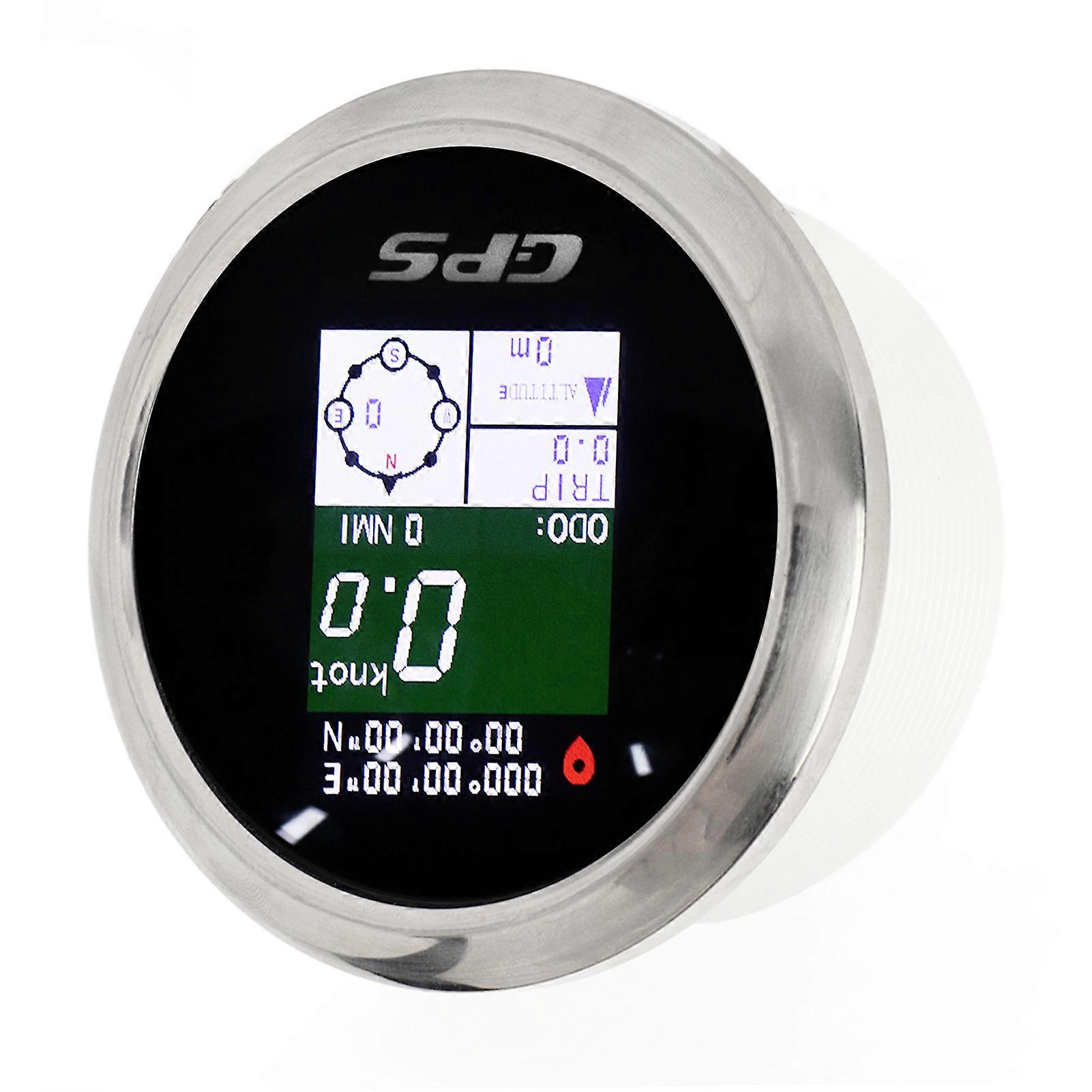 Tachimetro GPS da 85 mm 9?32V TFT Schermo Display digitale Misuratore di velocità Universale per Yacht RV Moto Quadrante Nero