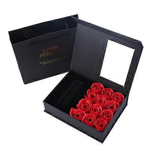 Rose κουτί δώρων σαπούνι λουλούδι τεχνητό τριαντάφυλλο παράθυρο αποθήκευσης κουτί για το γάμο φίλη του Αγίου Βαλεντίνου Ημέρα δώρα