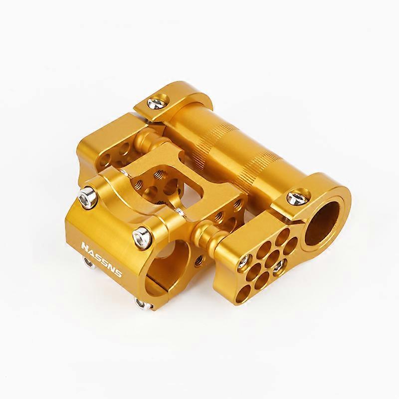 HASSNS Bicycle Handlebar Stem Double Folding Bike Table Bmx Bridge Handle Bar Short Power Cycling Rod Adjustable Stem Riser 25.4