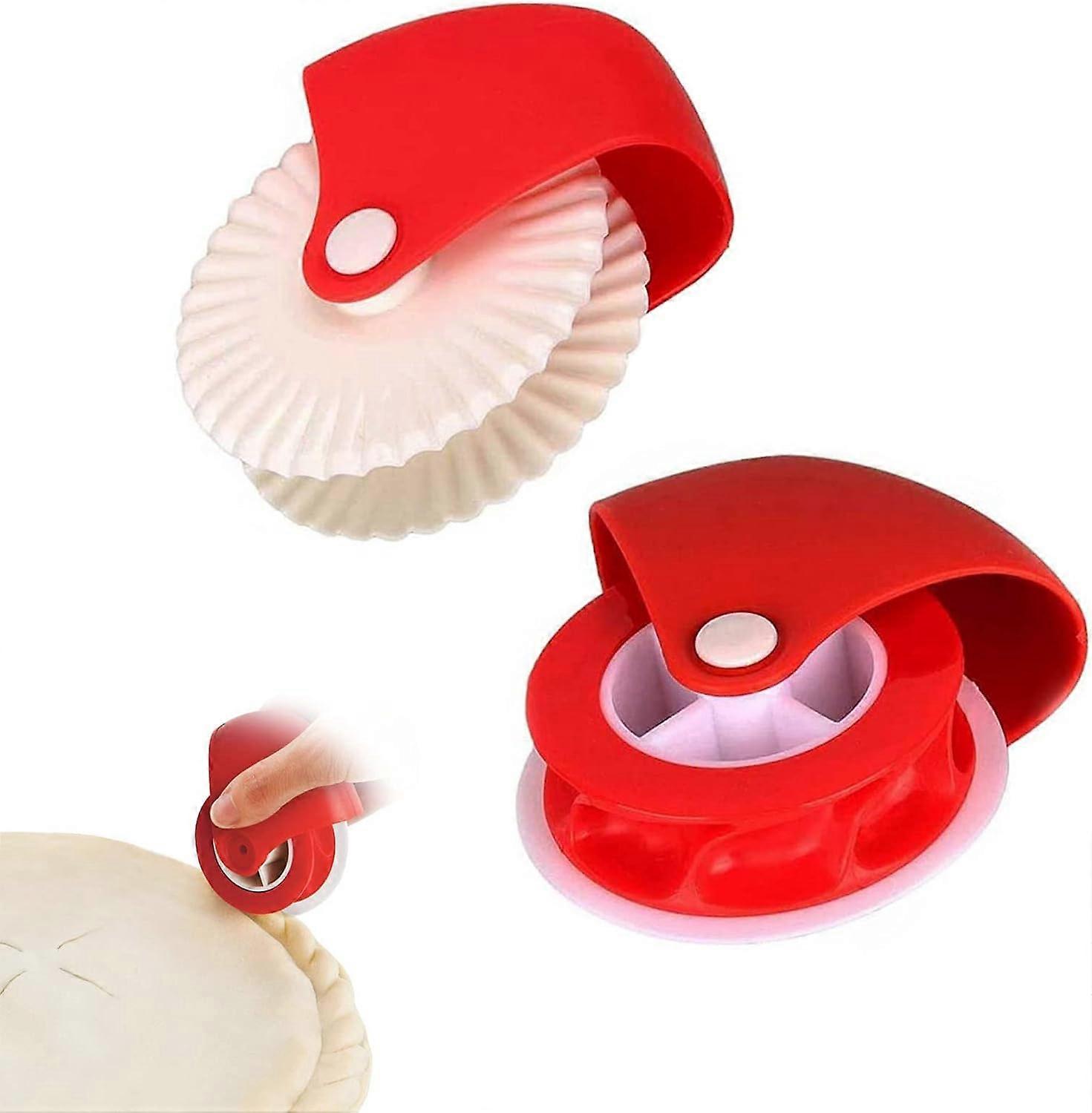 4 pieces dough cutter, pastry cutter and edge decorator, grid cutter, pizza wheel, dough cutter, round dough cutter