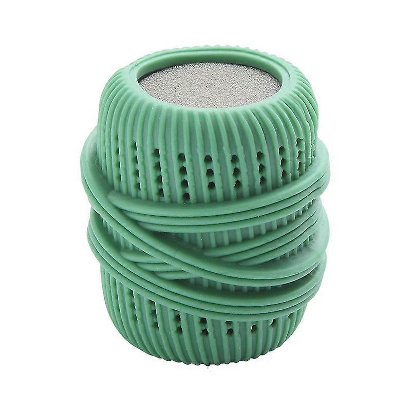 Green refillable liquid decontamination laundry ball