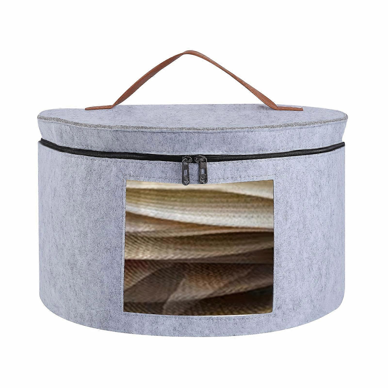 Jumbo Hat Storage Box with Clear Window & Comfortable Handles - Versatile Closet Organizer for Hats, Clothes, Toys - Durable, Space-Saving Solution fo