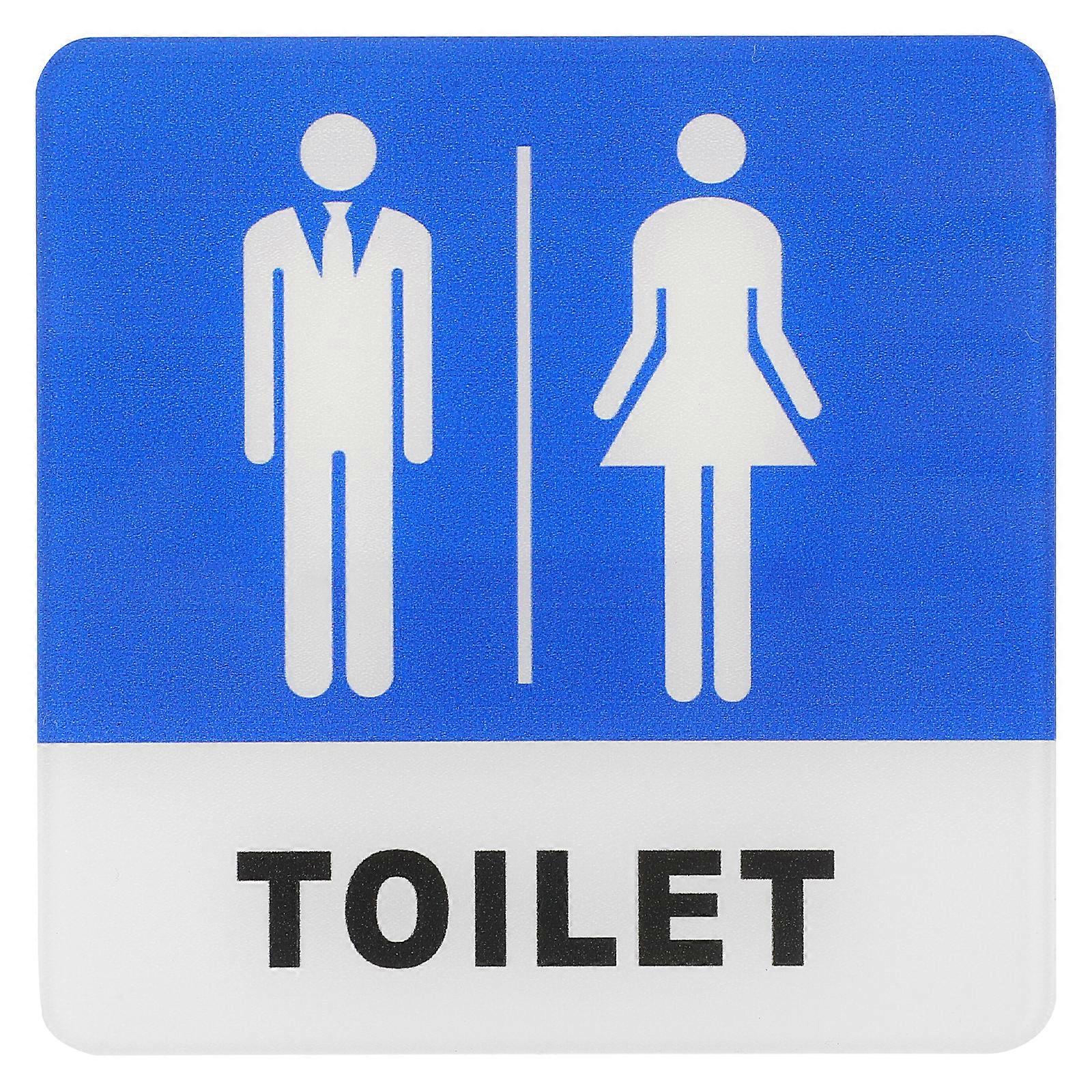 Unisex-kylpyhuoneen kyltti Mies Nainen WC-kyltti Liima-WC-ovikyltti Unisex Akryyli WC-kyltti