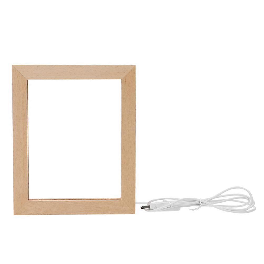 Cadre photo en bois Led Lumière Photo Titulaire Unique Table Photo Cadre Pour La Maison