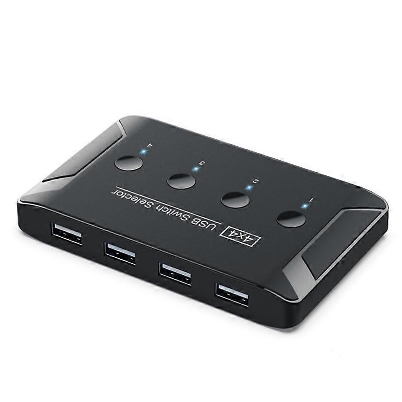 4 Ports USB KVM Switch 4 In 4 Out USB2.0 Keyboard Mouse Printer Shared Switcher