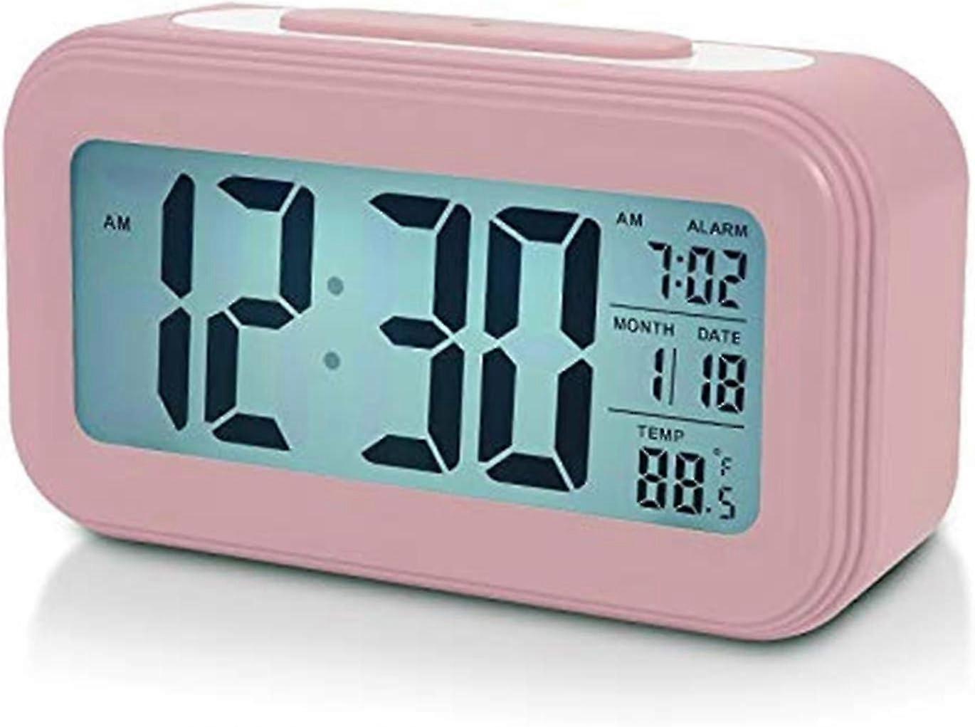 Battery Digital Alarm Clock For Bedroom Lcd Display Bedside Alarm Clock With Snooze