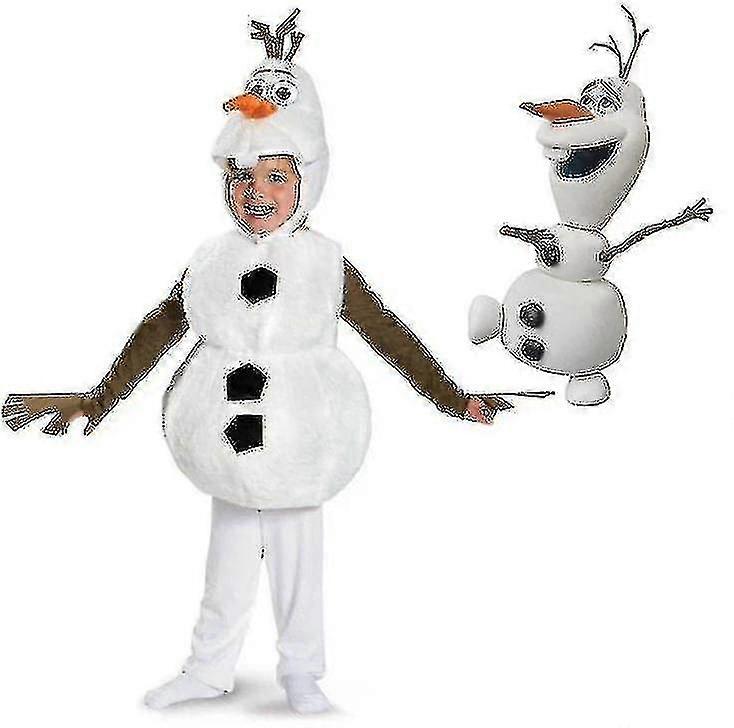 かわいい子オラフクリスマスコスチューム漫画雪だるまパーティー幼児新3