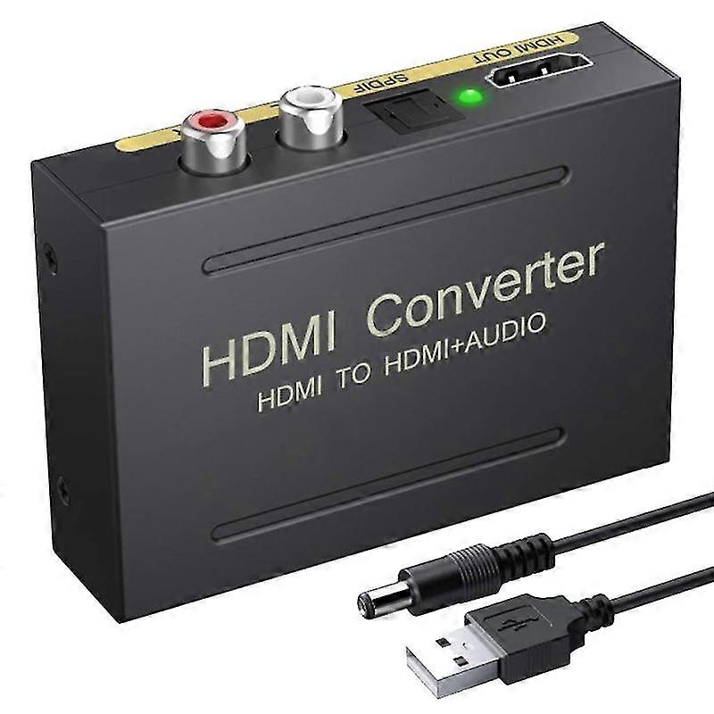 4k ekstraktor til Hdmi-kompatibel + optisk toslink Spdif + analog Rca