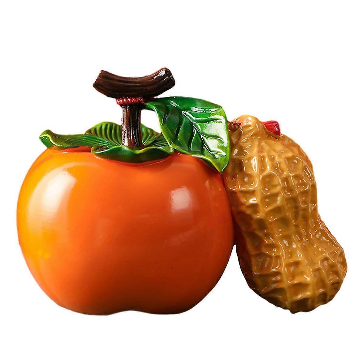Persimmon peanut tea pet tea set decoration decoration simulation fruit shape tea table tea play