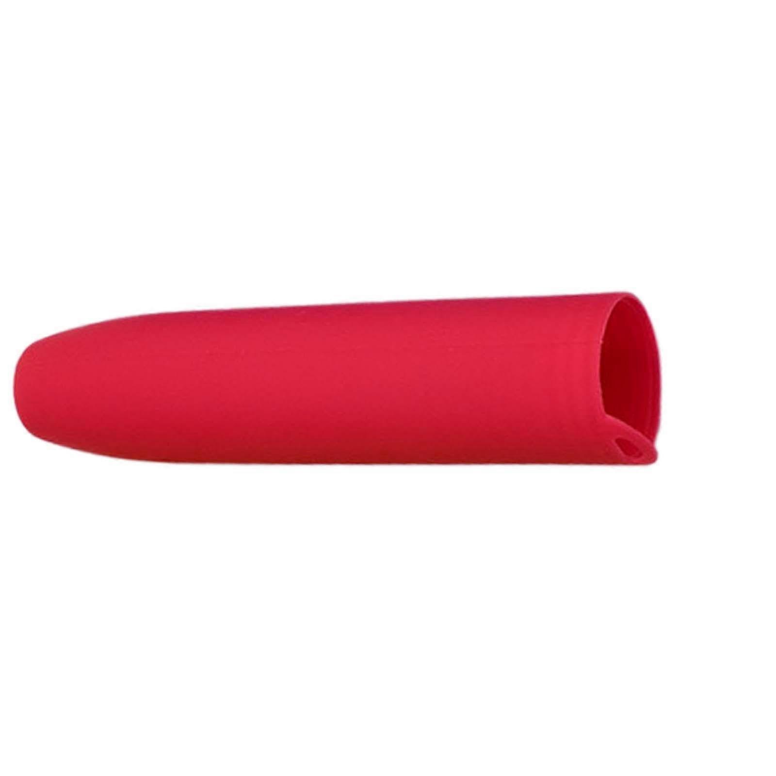 Pot Handle Cover Heat Insulated Wok Handle Insulation Cover for Home Griddle Red