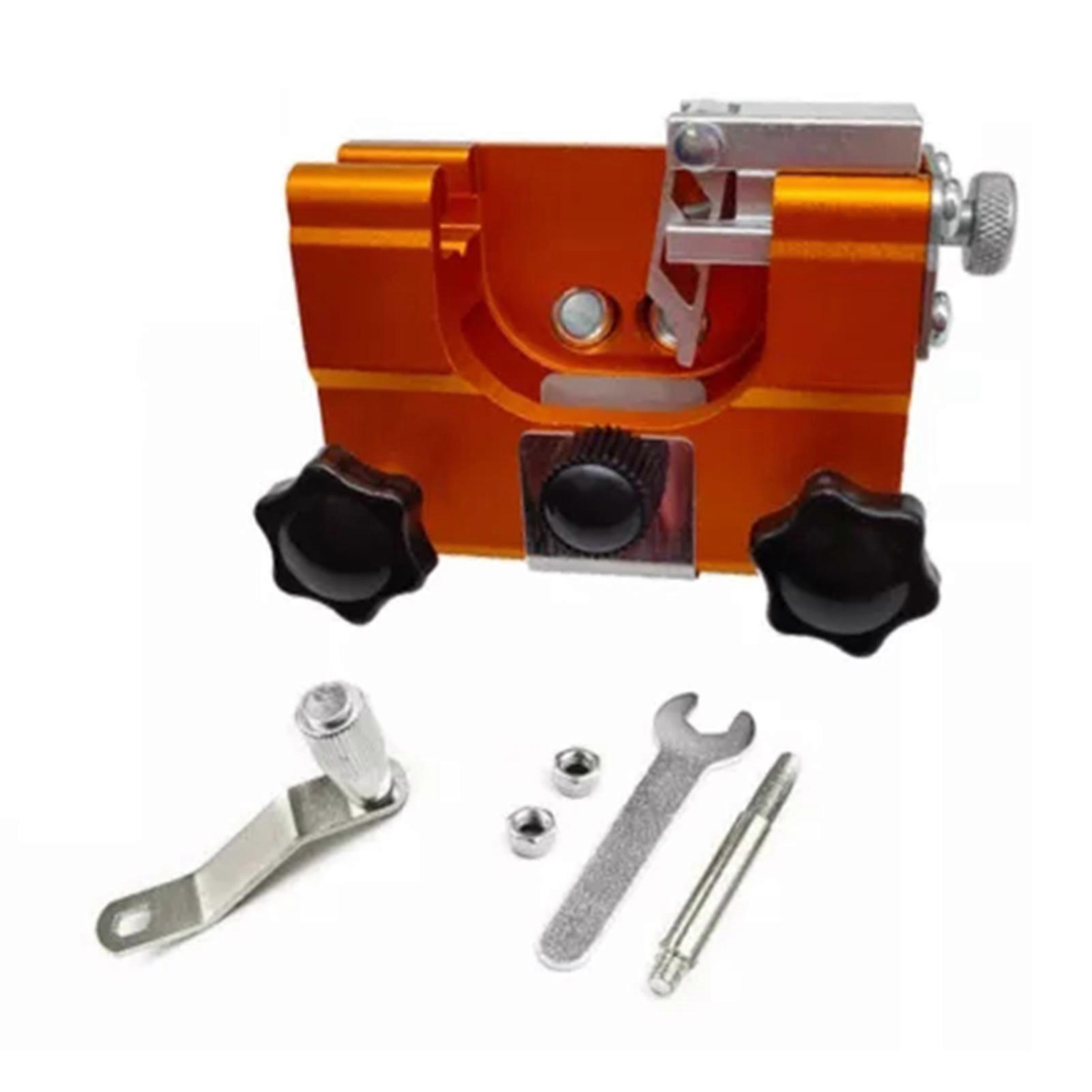 Manual Jig Chainsaw Sharpener Hand-Cranked Chainsaw Chain Sharpening Jig Kit with 1pc Grinding Head Tool