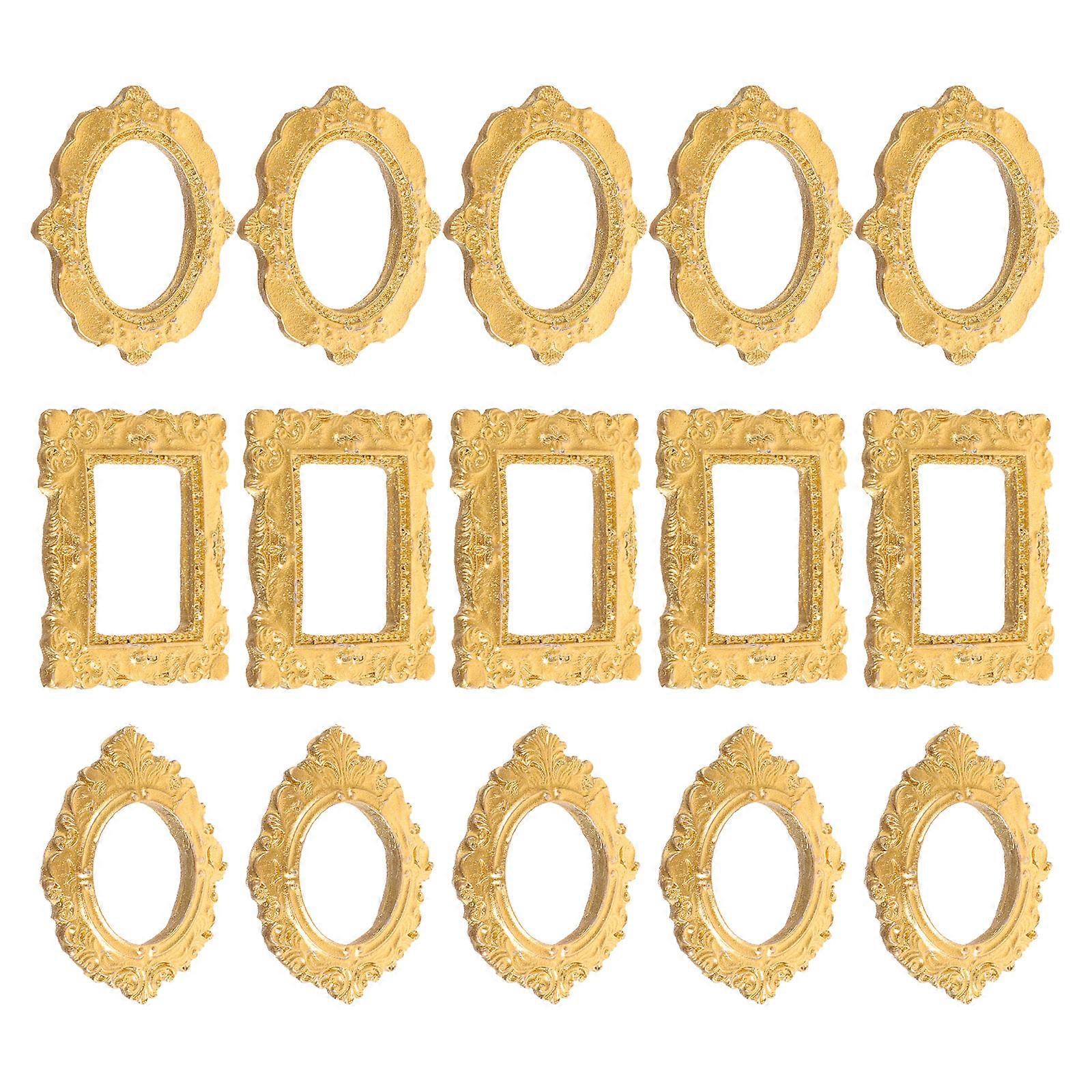 15pcs Mini Photo Frame Crafts Simulation Picture Frame Phone Shell Mini House Decor
