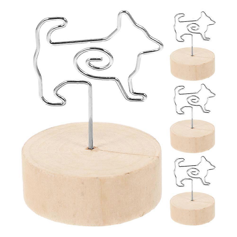 4pcs Desktop Photo Card Holders Table Sign Holders Clips Party Picture Holder Stands