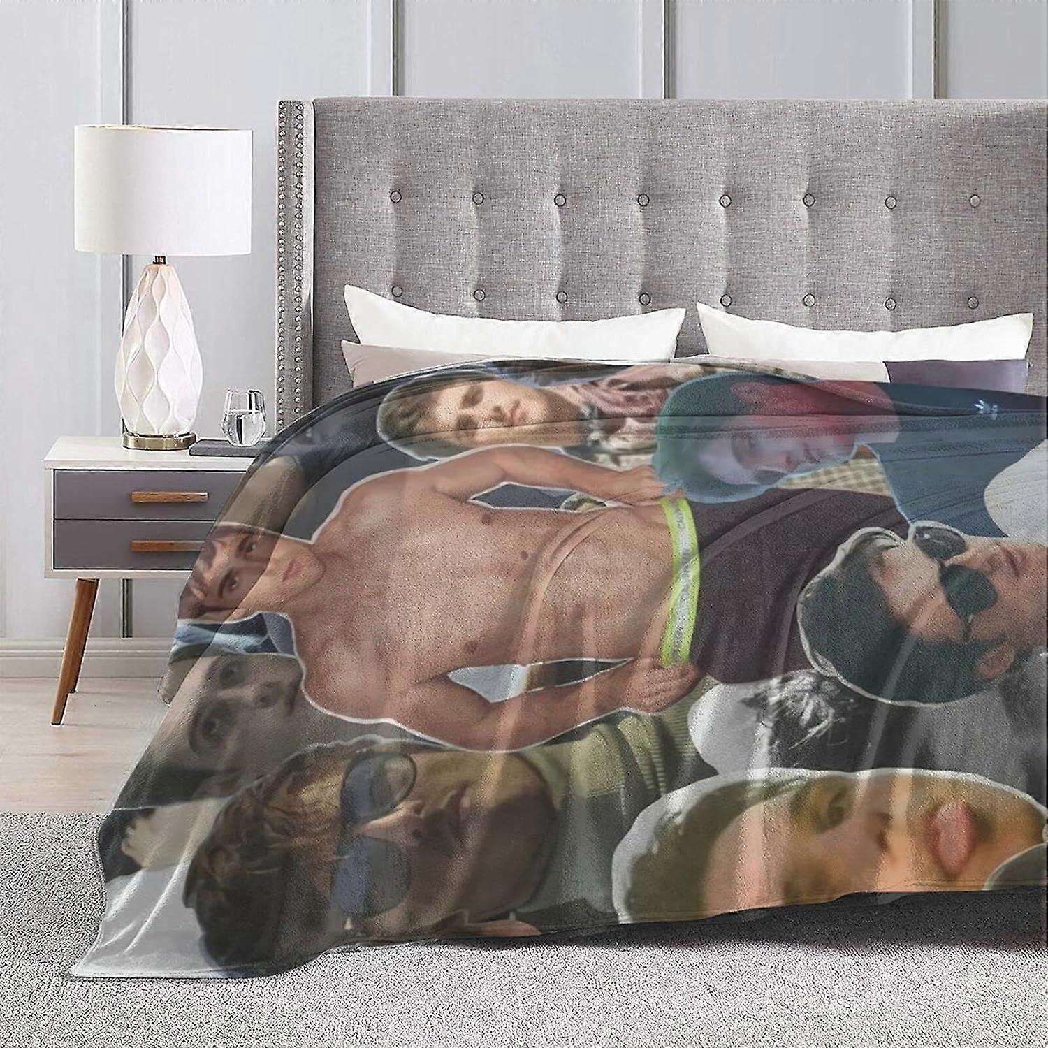 Manta Jacob Elordi suave y cómoda de lana de forro polar, regalo para decoración del hogar, sofá, oficina, coche, camping, yoga, viajes, decoración del hogar, acogedora felpa para la playa