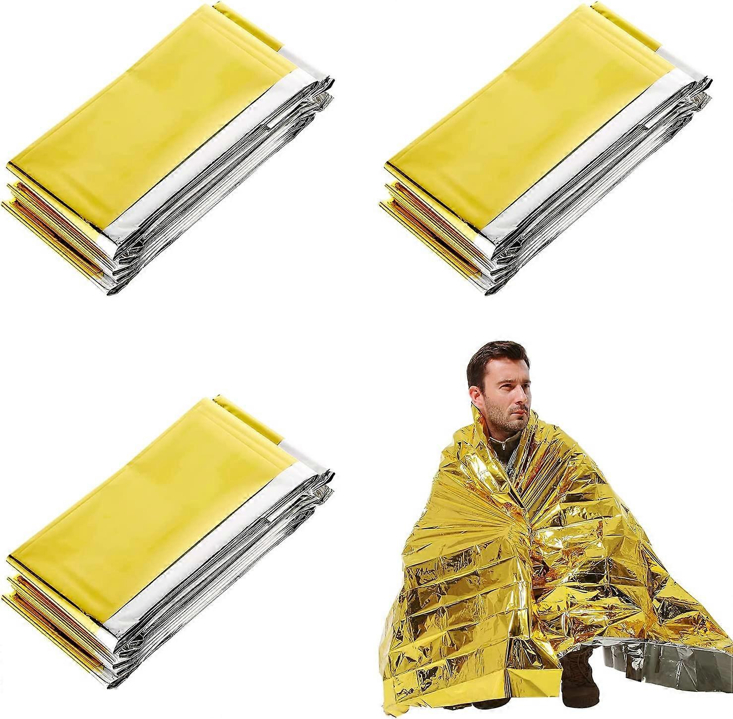 Multifunctional rescue ceiling, 3 pieces universal thermal blankets, waterproof and windproof