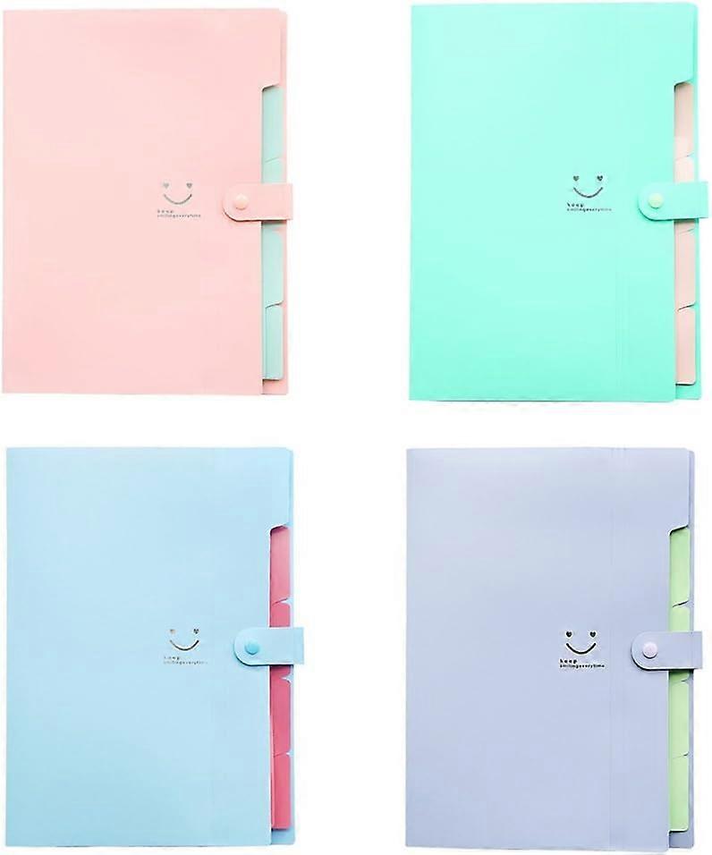 Compartment folder 5 compartments A4 document folder 4 pieces