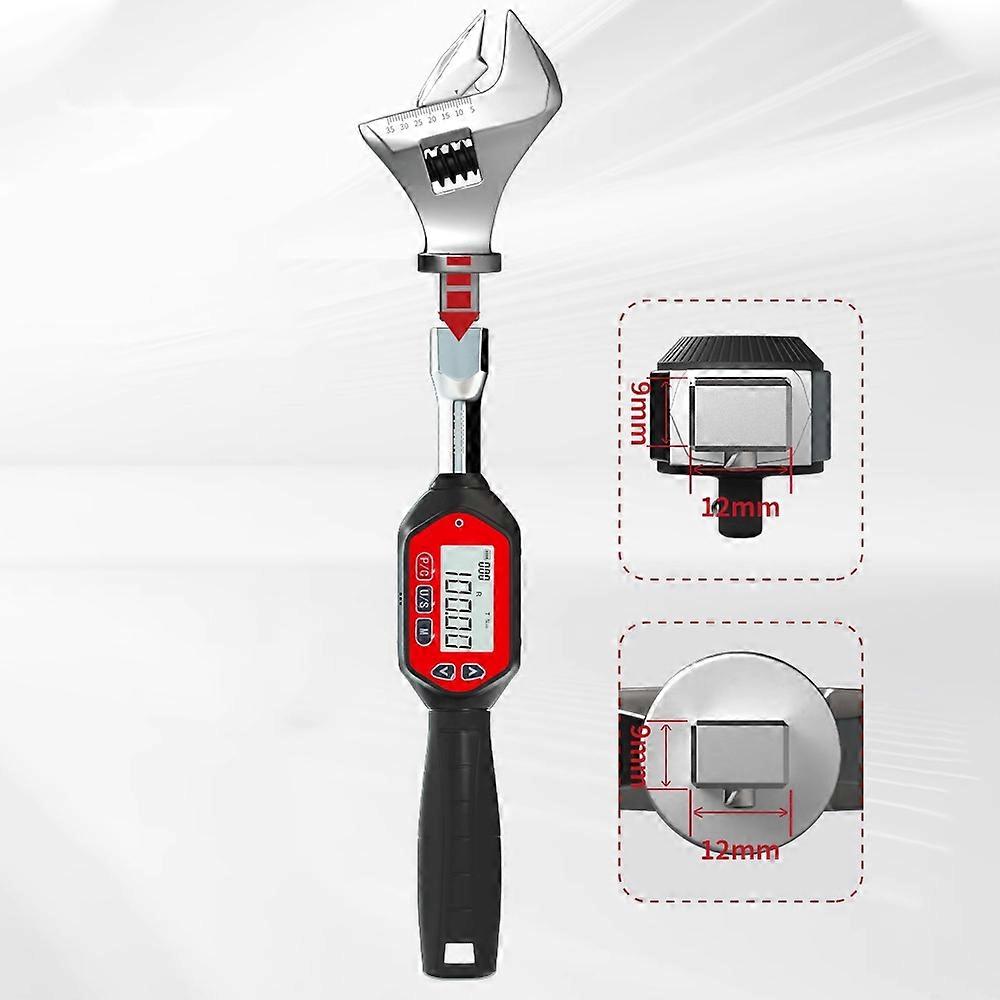 3-100Nm Digital Adjustable Open End Torque Wrench Spanner with Buzzer & LED Kit