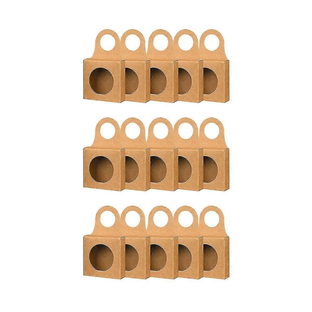 25PCS Wine Box with Window Charcuterie Box Wine Box Wine Hanging Foldable Gift Boxes