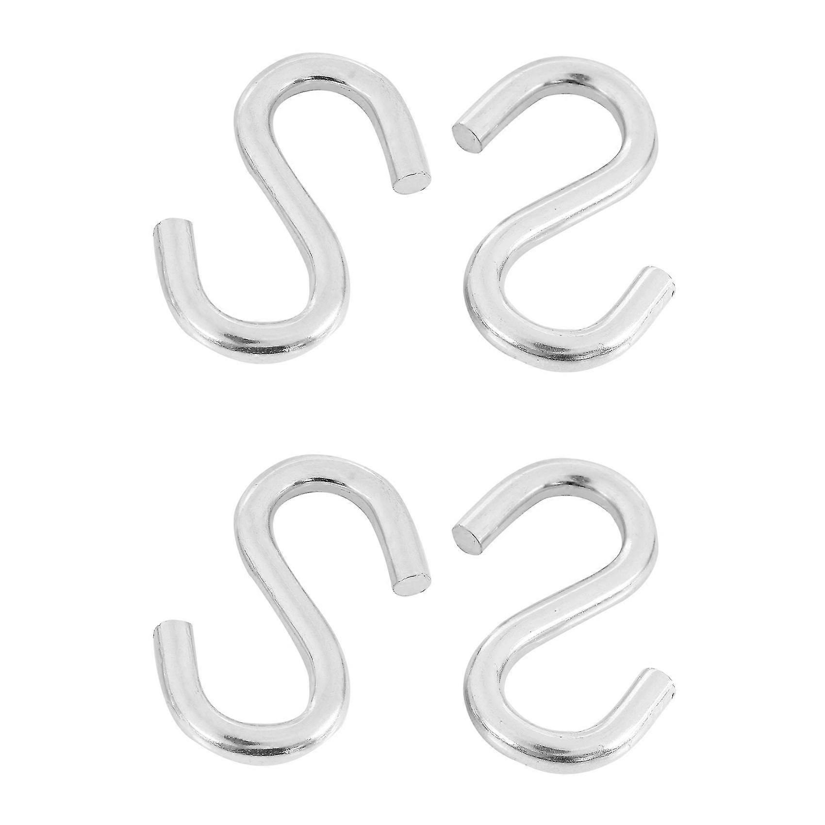 4-pack Heavy-duty S Shaped Hooks Hammock S Hooks Utility Hooks, 3-inch Long