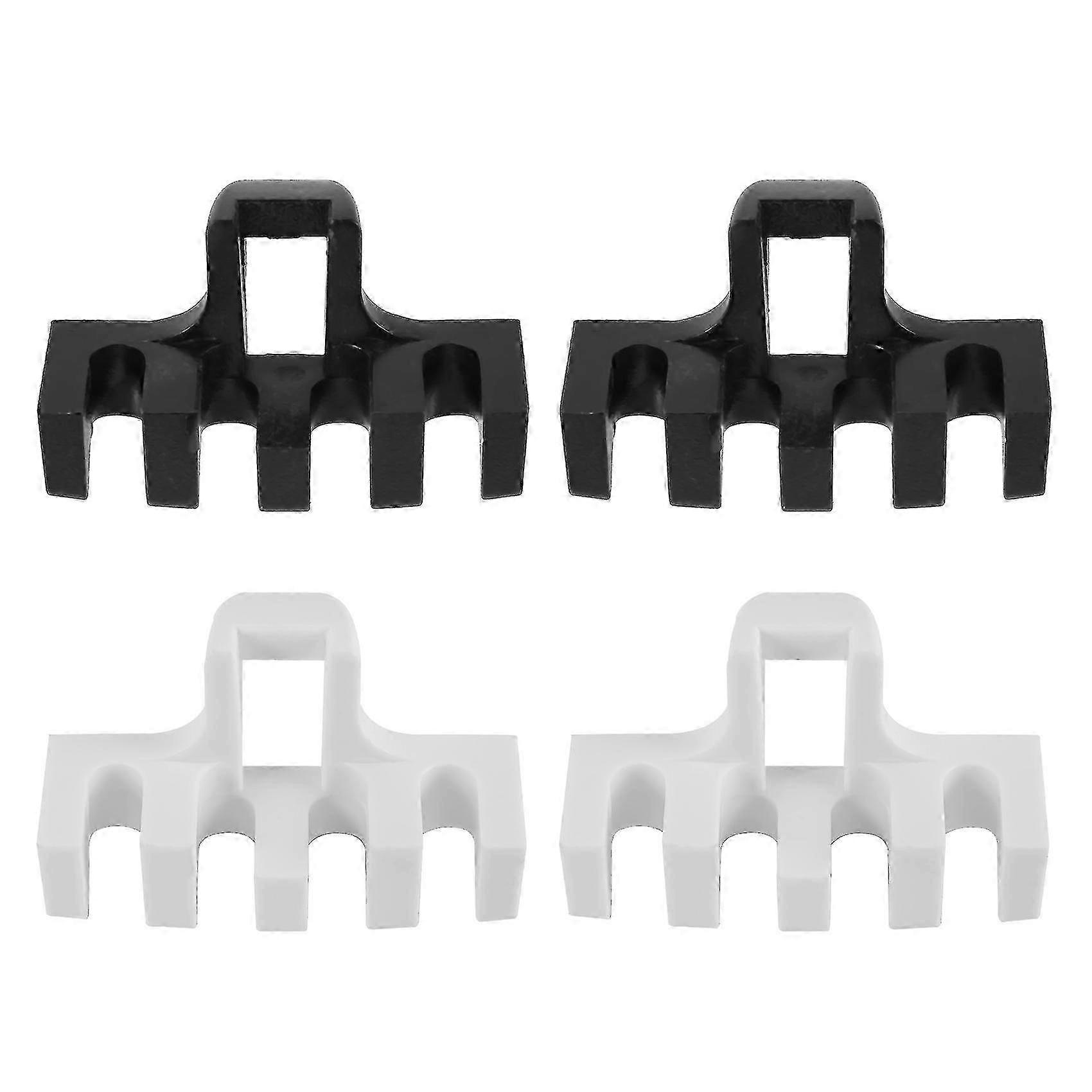 4 Pcs Badminton Racket Stringing Machine Tool Racquets Pressure Reducer Load Spreader Adapter Attachment Black and White
