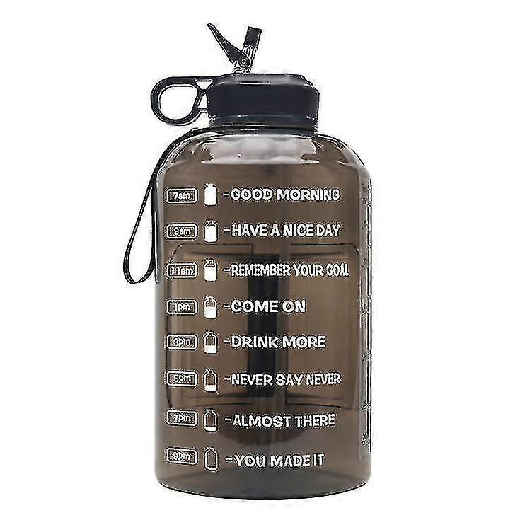 3.78l Large Water Bottle Hydration With Motivational Time Marker Reminder