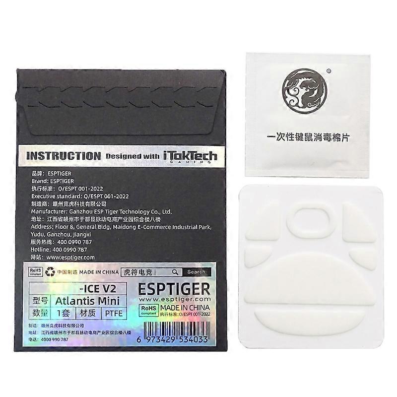 1Pack Ice V2 -versio Esptiger Gaming Mouse Feet Sticker Mouse Glide Curve Edge Replacement Atlantis Mini Mouse