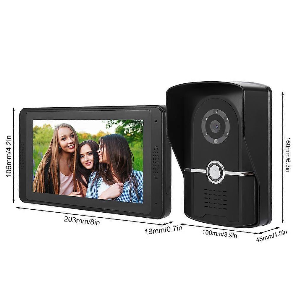 7inch Wired Photo Shooting Touch Screen Video Intercom Doorbell Door Phone