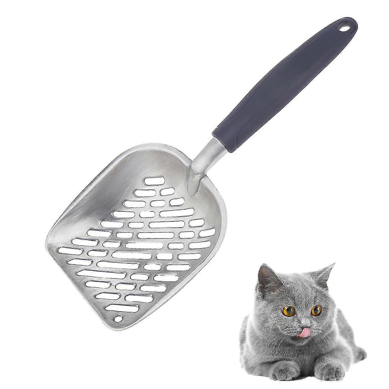 Jumbo Cat Litter Scoop, All Metal End-to-end With Solid Core, Sifter