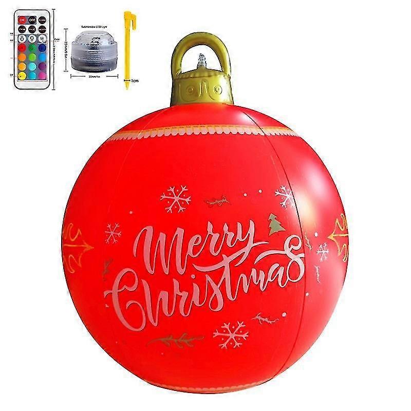 With Remote Control Pvc Inflatable Christmas Ball With Luminous Led 15 Colors Garden Decorations Props Ball Toy