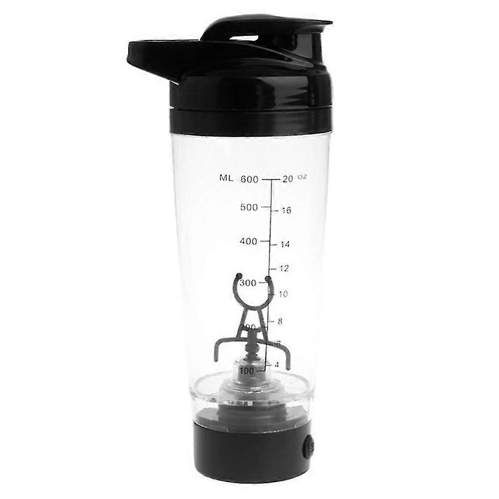 Water Bottles 600ml Electric Water Bottle Mixer Automation Protein Shaker Portable Blender Black