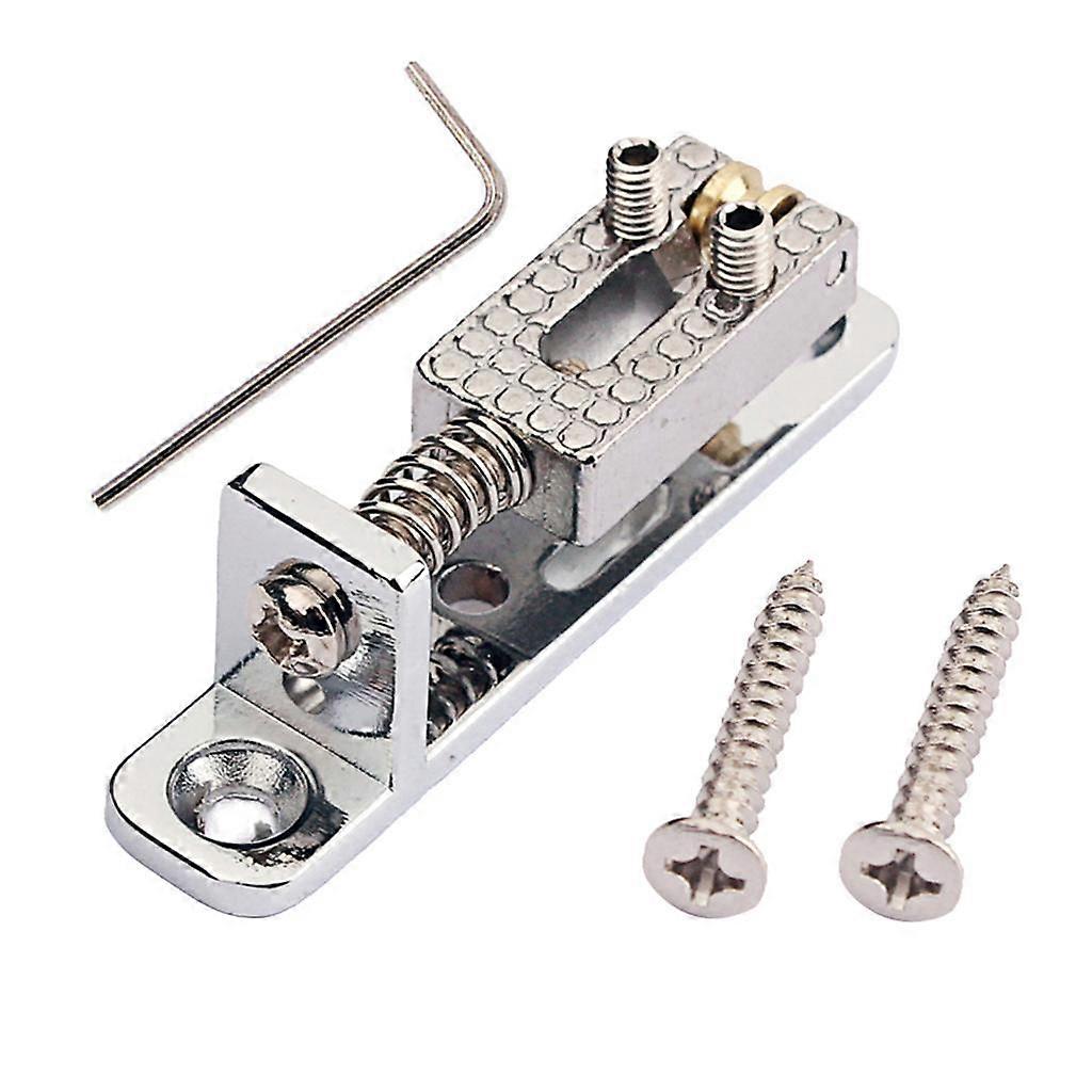 3Pcs Single Guitar Bridge for 3/4/5/6 String Guitar Cigar  Box Banjo Parts chrome