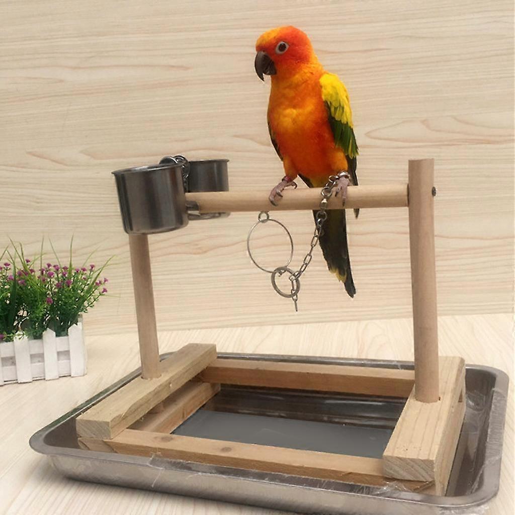 Portable Bird Parrot Desk Stand Training Stand Perch Stand Game Frame