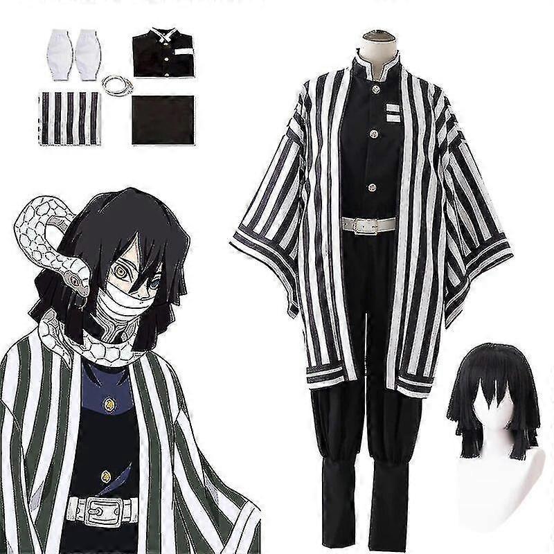 アニメ鬼滅の刃 イグロオバナイ 鬼滅の刃 丹次郎 白蛇かつら 大人の着物 ハロウィンパーティー コスプレ衣装