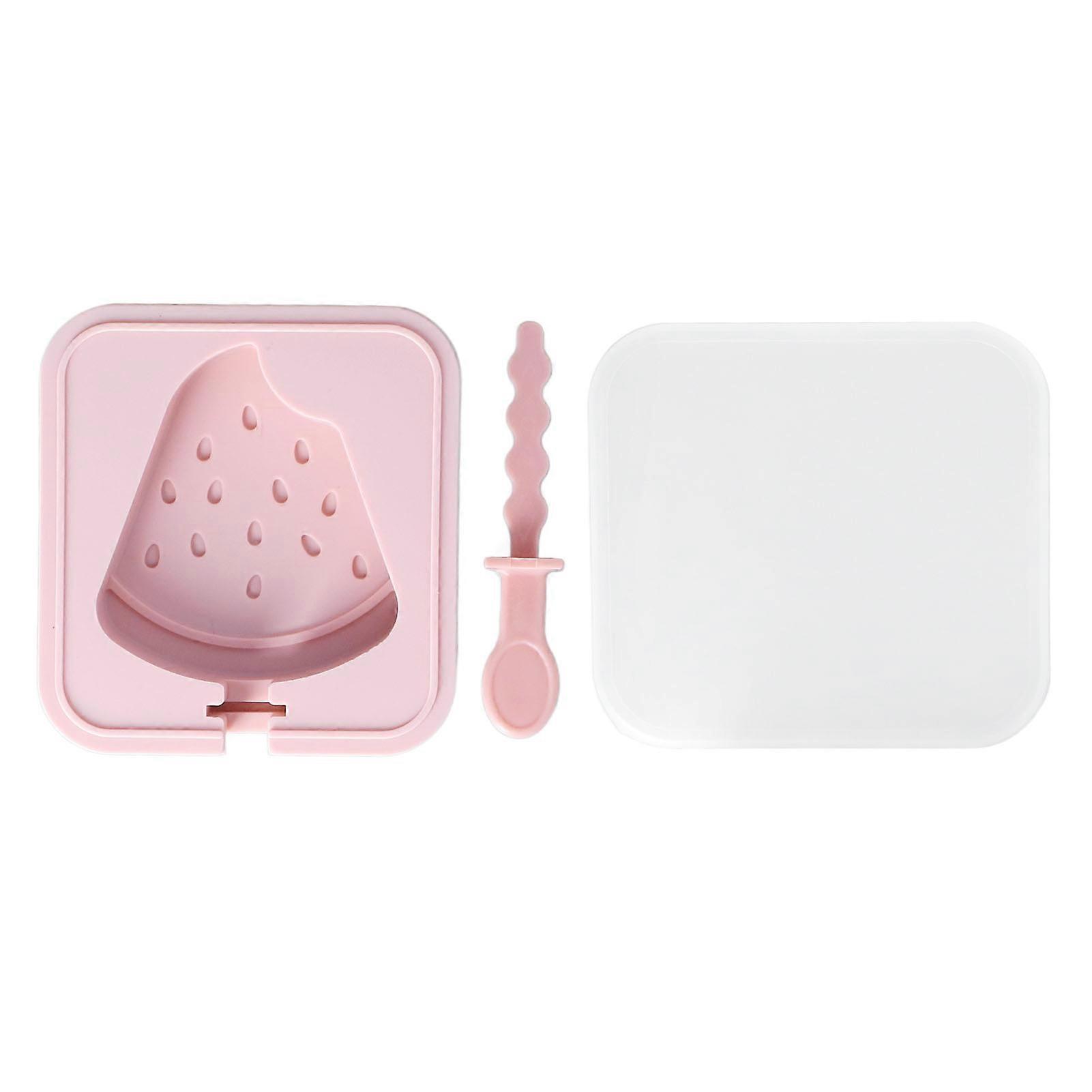 Popsicle Molds Reusable Stackable DIY Silicone Ice Cream Popsicle Cakesickle Molds Kitchen Tools with Lid Stick,Watermelon Shaped