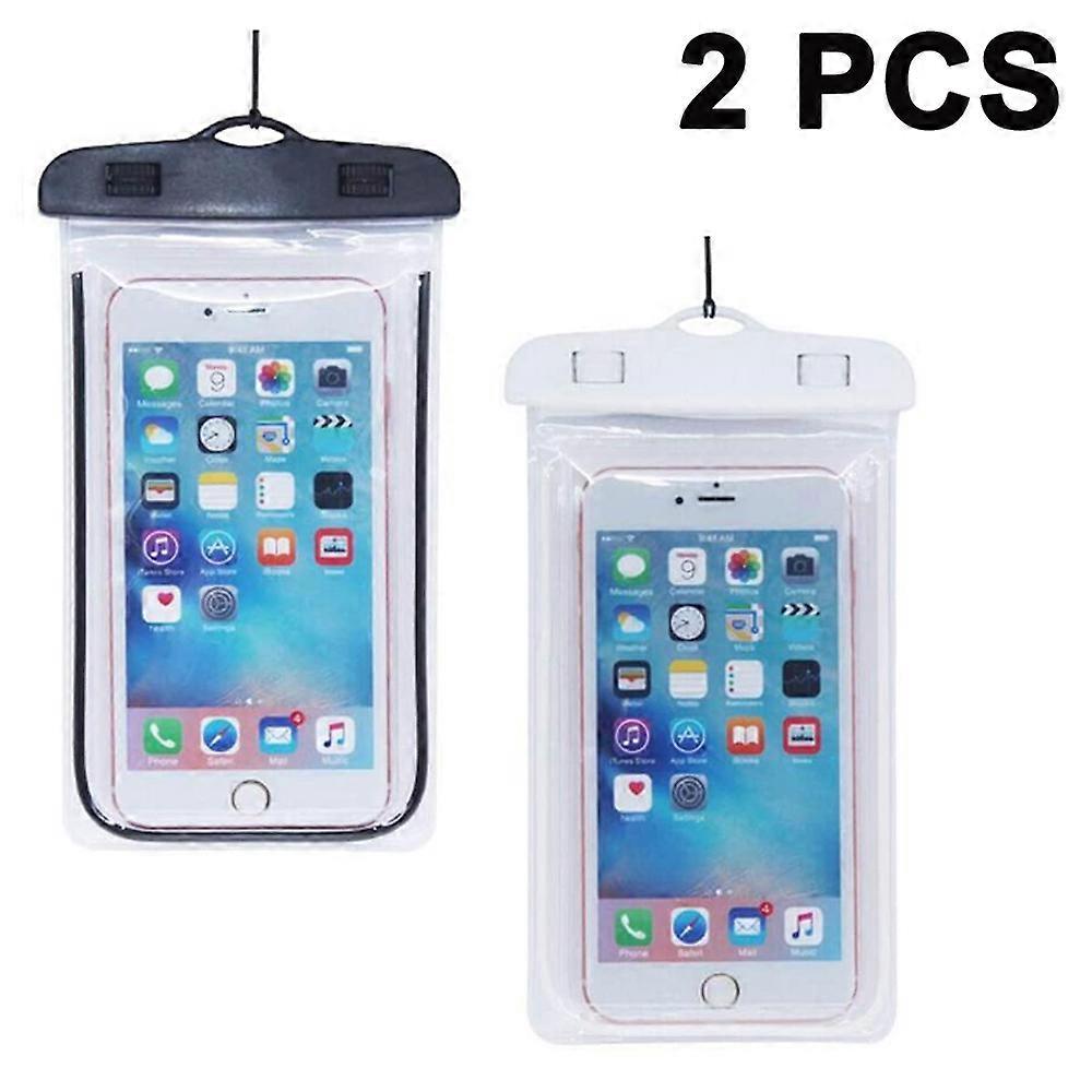 2 Pack Waterproof Phone Case Universal Cellphone Dry Bag Pouch