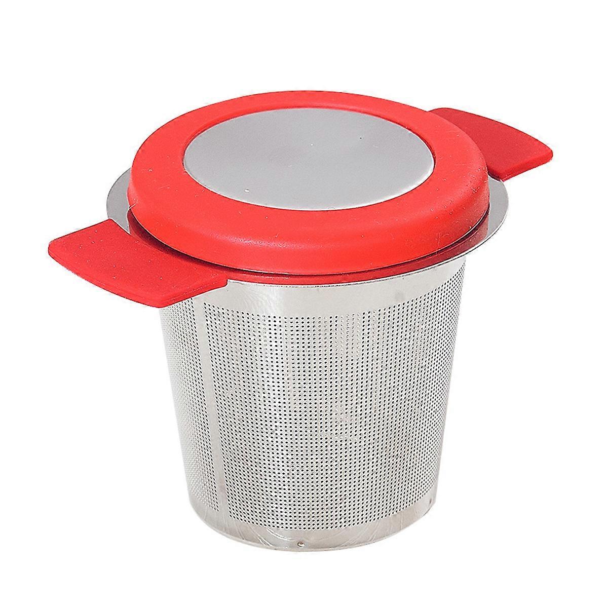Stainless steel tea soaking device, mesh filter, tea and coffee soaking device, large-capacity fine mesh filter size, double handles hanging on teapot