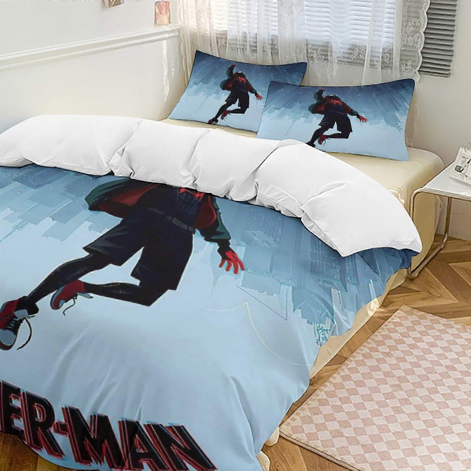 Vuodevaatteet Gs17 Miles Morales Down pussilakana Mikrokuituliina Vuodevaatteet Kevyt 3-osainen settiKevyt ja mukava SH17