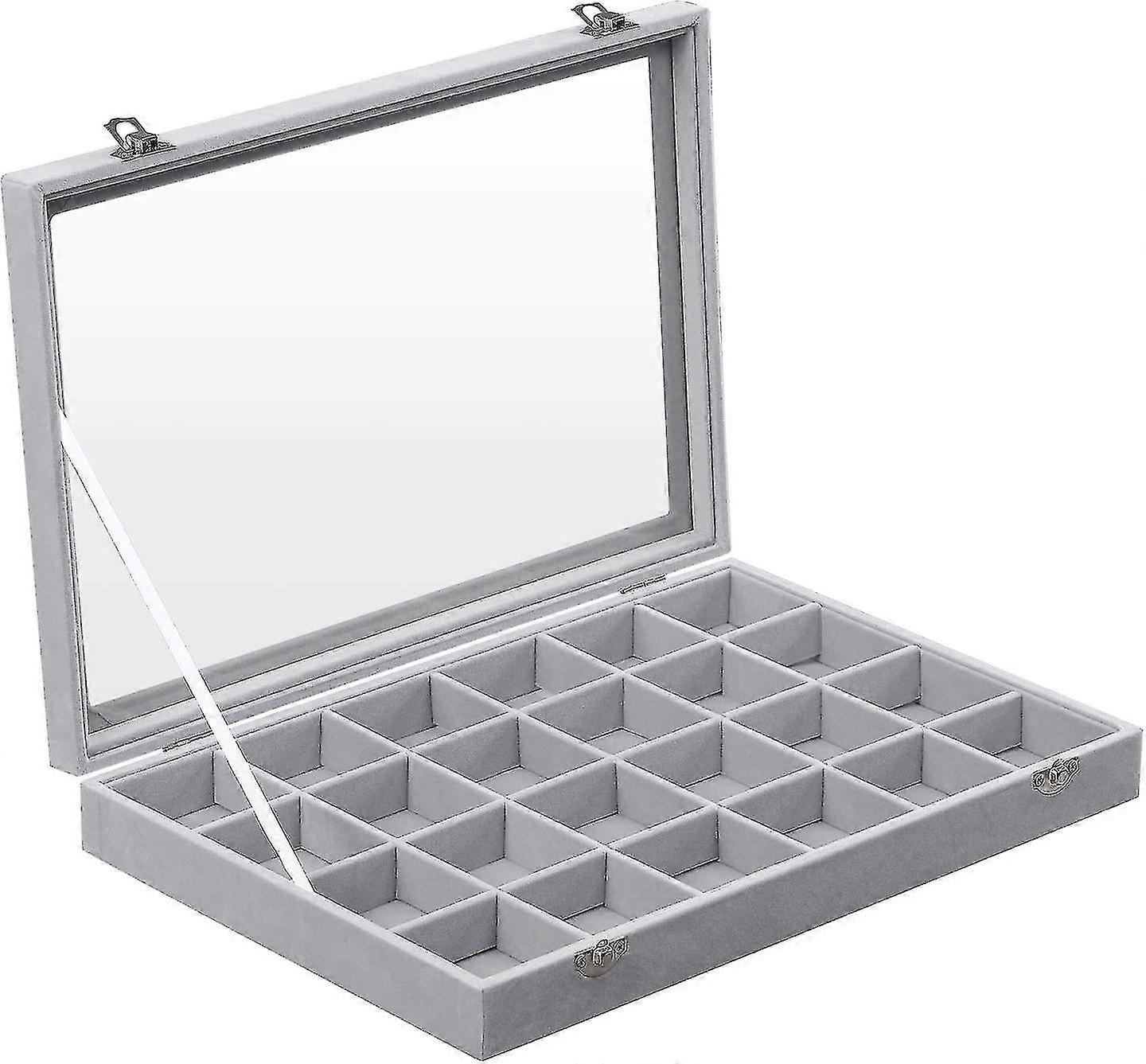 24 Compartments Women's Heilwiy Jewelry Box Jewelry Box Jewelry Case Jewelry Stand Gift