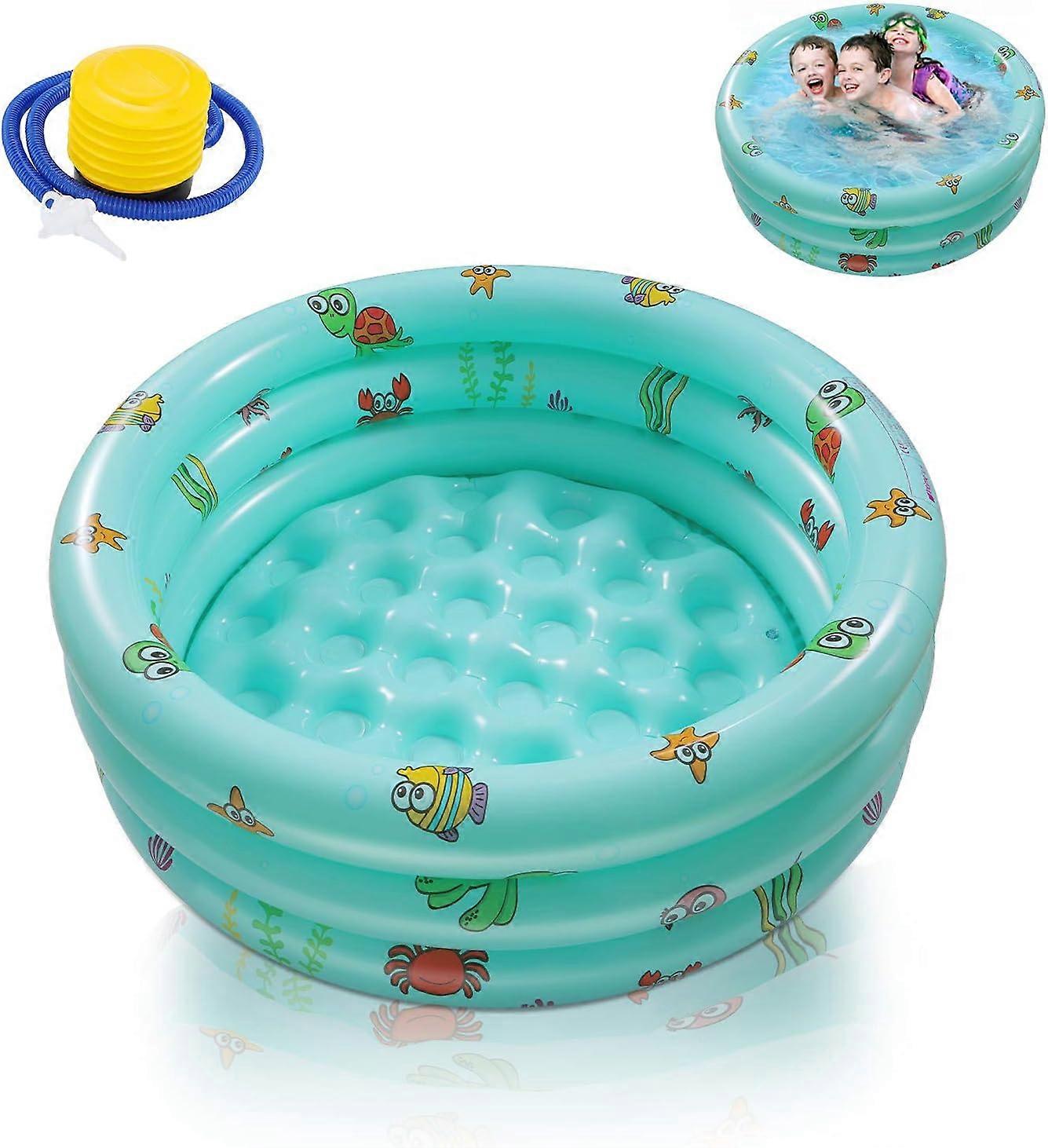 3 Ring Inflatable Swimming Pool, Round Inflatable Paddling Pool Inflatable Batht |