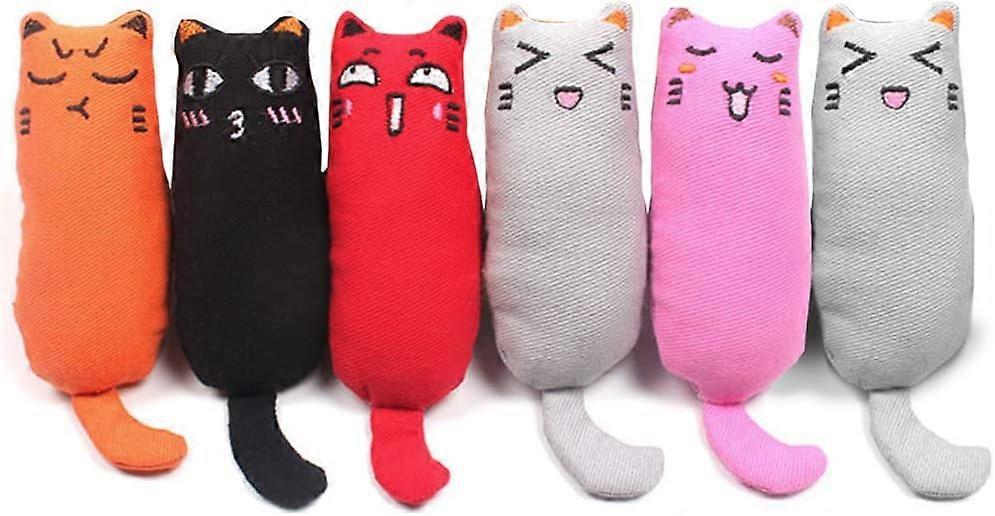 6 Pieces Catnip Toys for Cats Interactive Cat Chew Kitten Cat Kitten Bite Supplies, Catnip Toy Teether Chew Toy Set