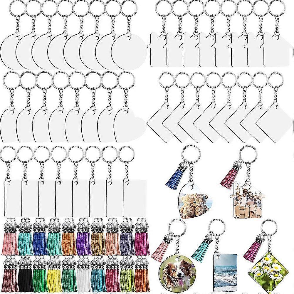 160 Pcs Sublimation Ornament Blanks,sublimation Blank Keychains Mdf Double-side Sublimation Keychai