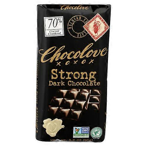 Chocolove Dark Chocolate Bar Strong ,3.2 Oz(Case Of 12)