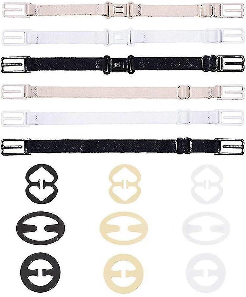 Bra Straps Replacement 10mm Width Elastic Adjustable Removable Multi Color