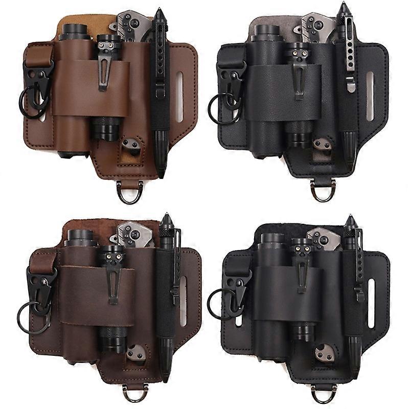 Multitool Pockets Organizers Sheath Flashlight Holsters sheath Belt Waist Bag for Belt and Flashlight Outdoor Tool