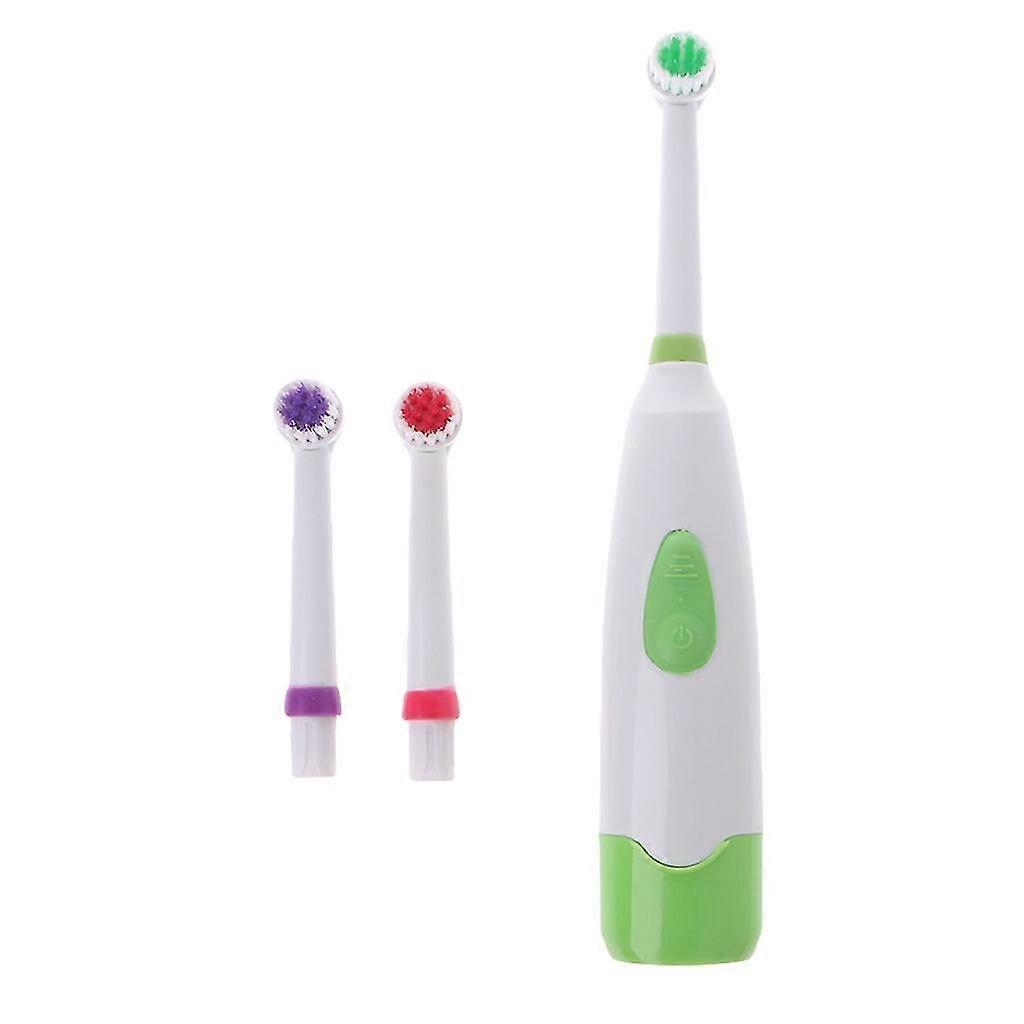 Waterproof Rotating Electric Toothbrush With 3 Brush for Head