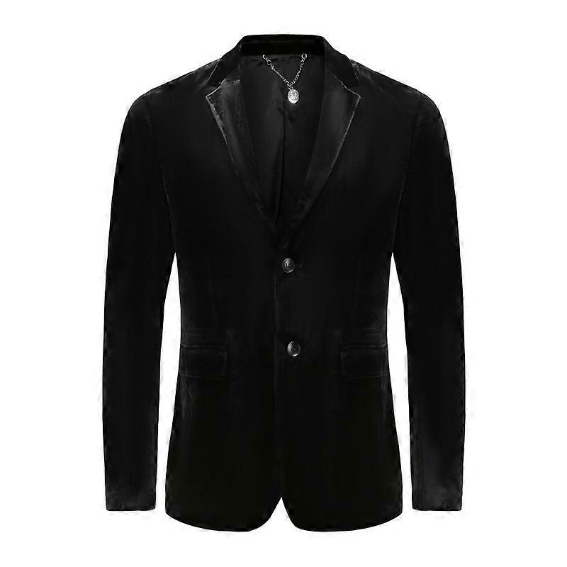 Mens Velvet Blazer Slim Fit Suit Tuxedo Jacket for Wedding Prom Dinner Party