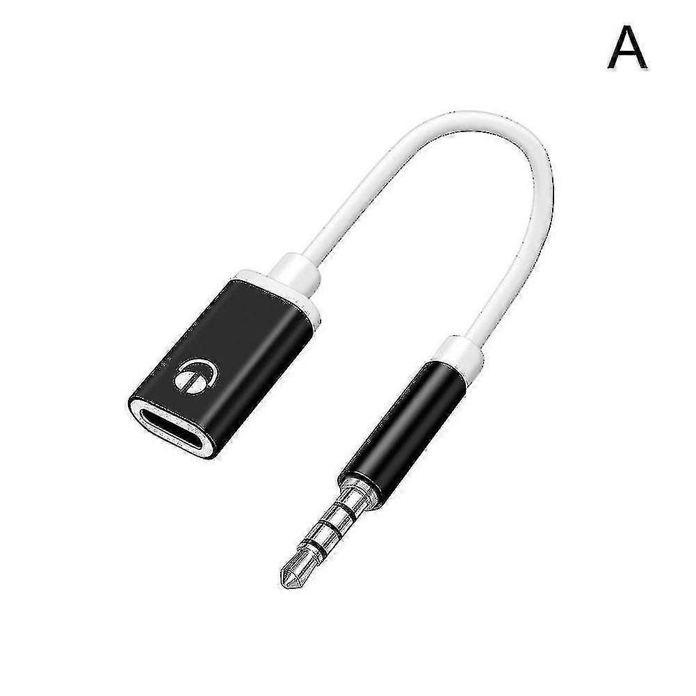 Převodník pro sluchátka 3,5mm samec na typ-c samice, plochý na kulatý analogový konektor